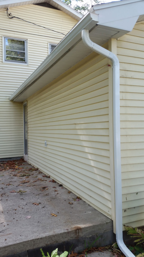 Gutter above patio Capital Region Gutters
